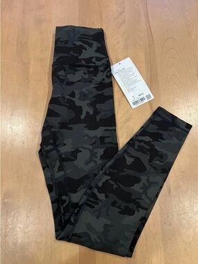 lululemon athletica Black & Olive Camo High-Rise Leggings